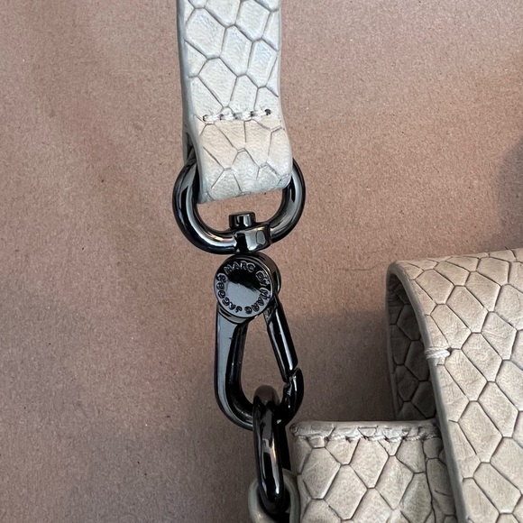 MARC JACOBS Snake Stamped Werdie Top Handle Messenger Satchel Cow Leather Strap - Picture 13 of 14